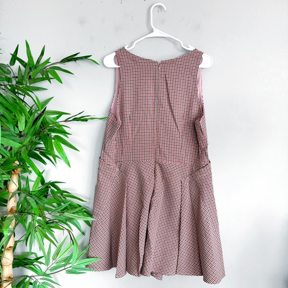 SOLD Anthropologie Mare Mare Houndstooth Tweed Romper NWT in Red & Black Large - Picture 11 of 16